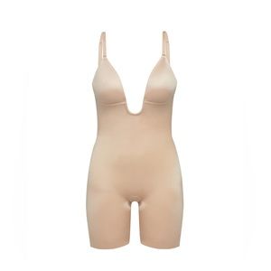 Spanx Suit Your Fancy Plunge Low-Back Mid-Thigh Bodysuit